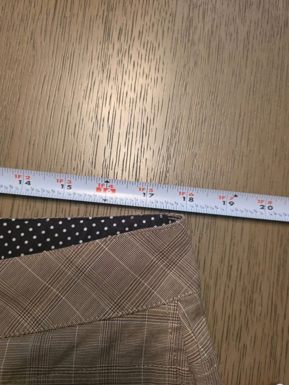 Lululemon Commute Chino Pants Tan Plaid size 38 NWT Black Accent